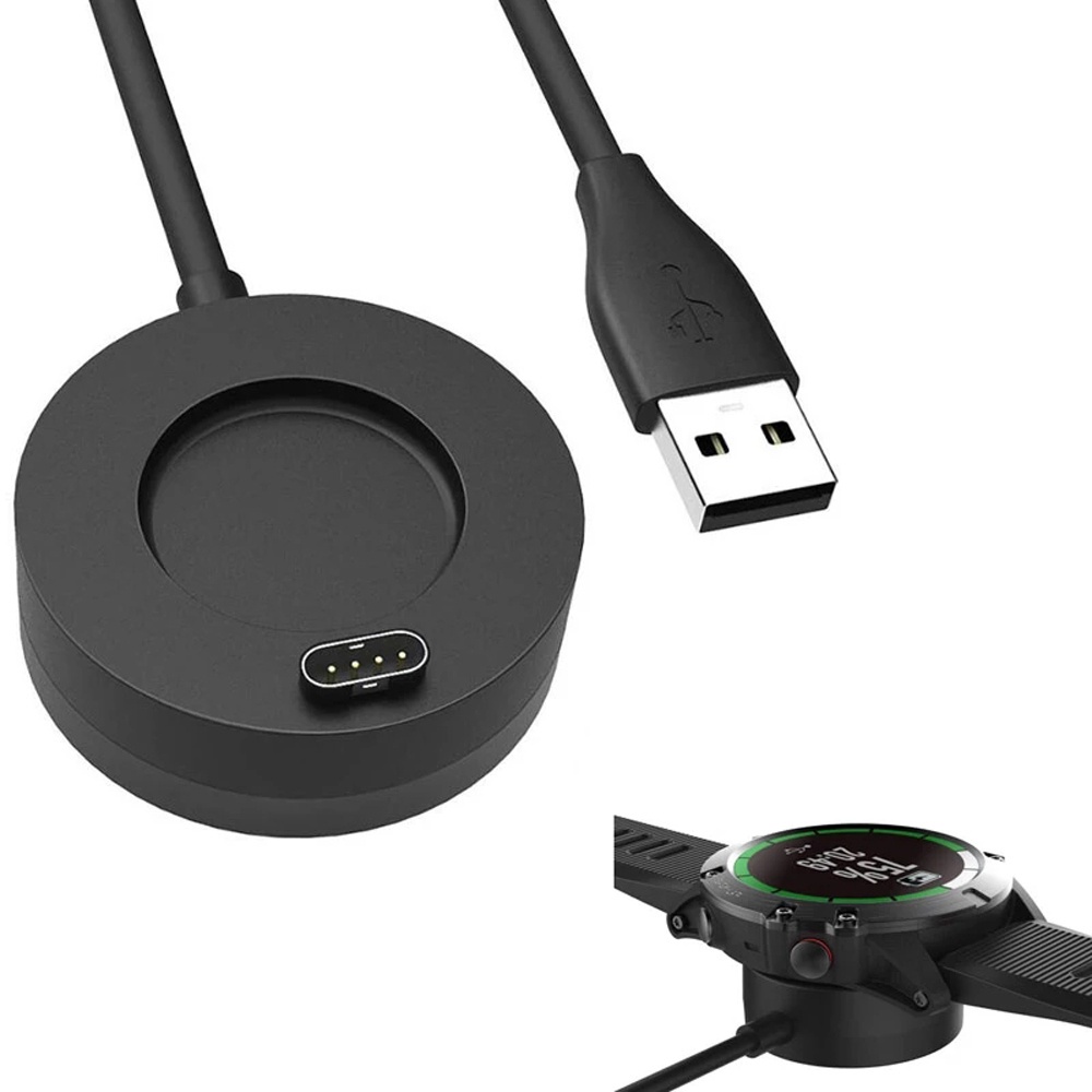 Cáp sạc USB màu đen cho đồng hồ thông minh Garmin Vivoactive Garmin Forerunner 945 Garmin Quatix 5