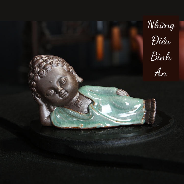 Tượng chú tiểu Gốm mini trang trí nhà cửa, ô tô Nhiều Mẫu TẶNG MIẾNG DÁN ĐẾ 💕FREESHIP 50k💕 Những Điều Bình An