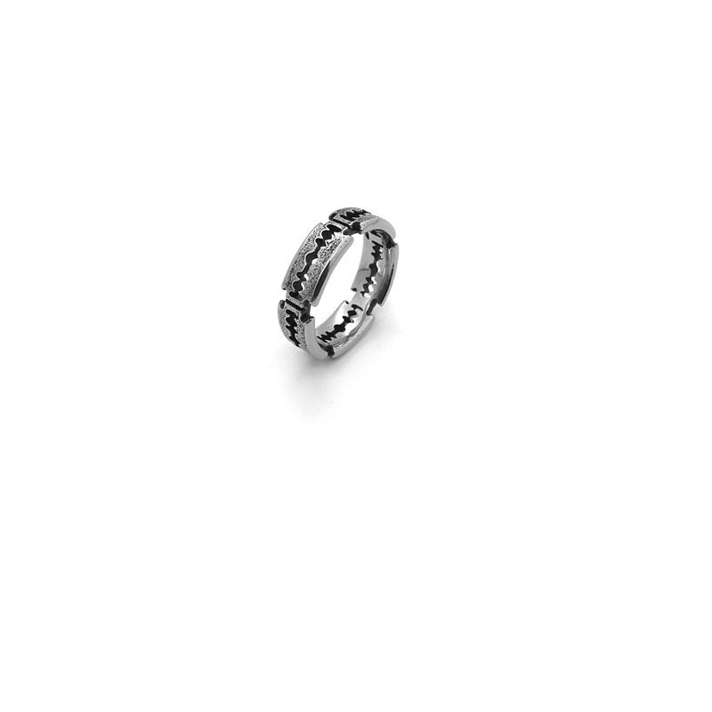 Nhẫn Nam TIN Ring Lưỡi Lam Màu Bạc Không Gỉ - Nhẫn Thời Trang Nam Cao Cấp Titan - Maxshopdoc