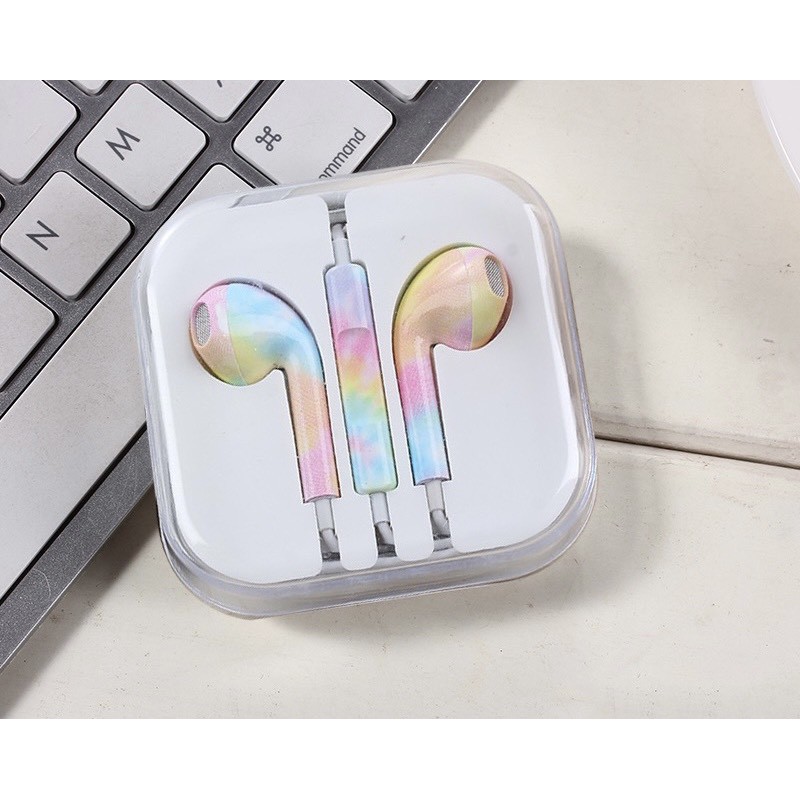 tai nghe có dây màu đẹp hàng hot chui tròn có jack cắm 3.5mm trẻ trung