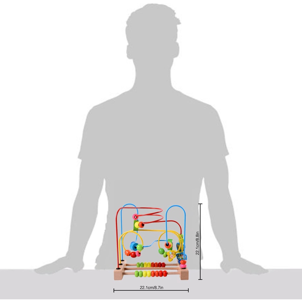 Đồ Chơi Mê Cung Hạt Gỗ Nhiều Màu Sắc Giáo Dục Sớm Cho Bé