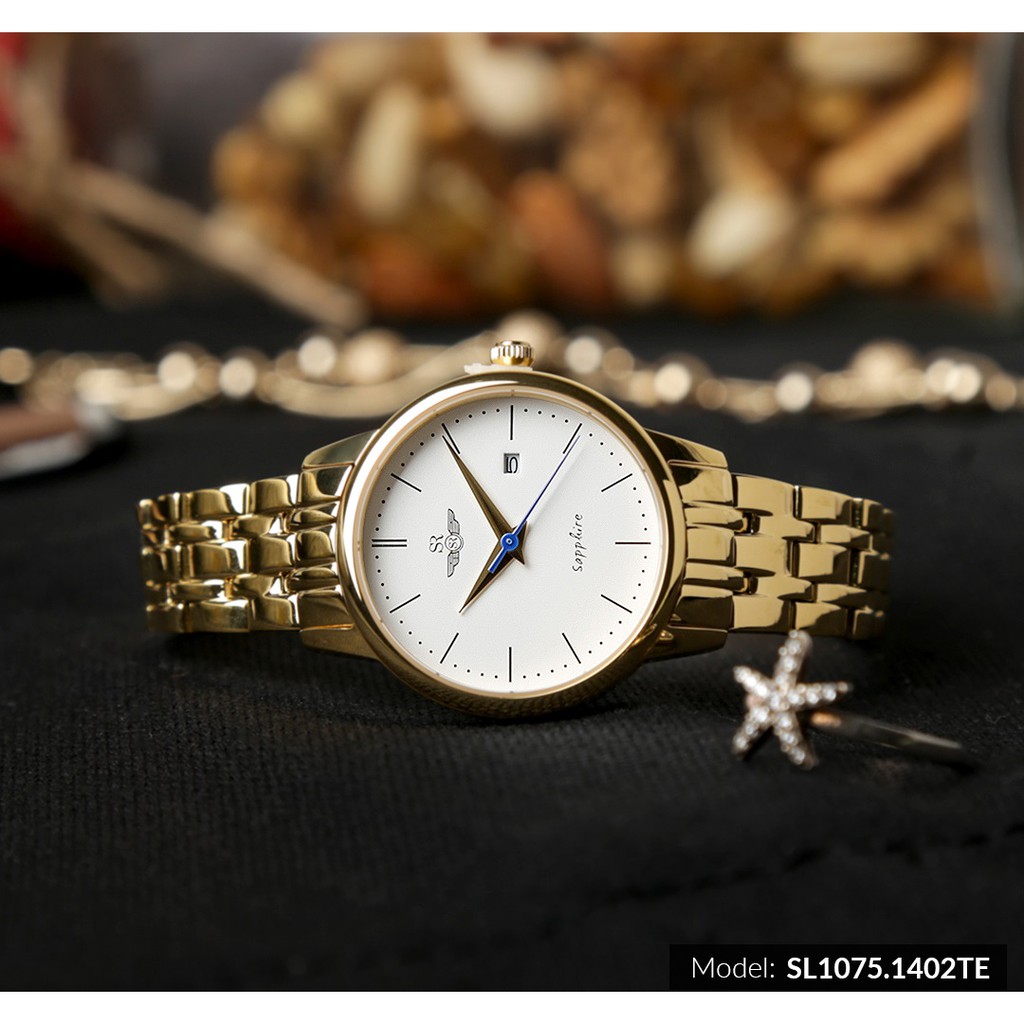 Đồng hồ nữ SR WATCH CHÍNH HÃNG SL1075, dây kim loại