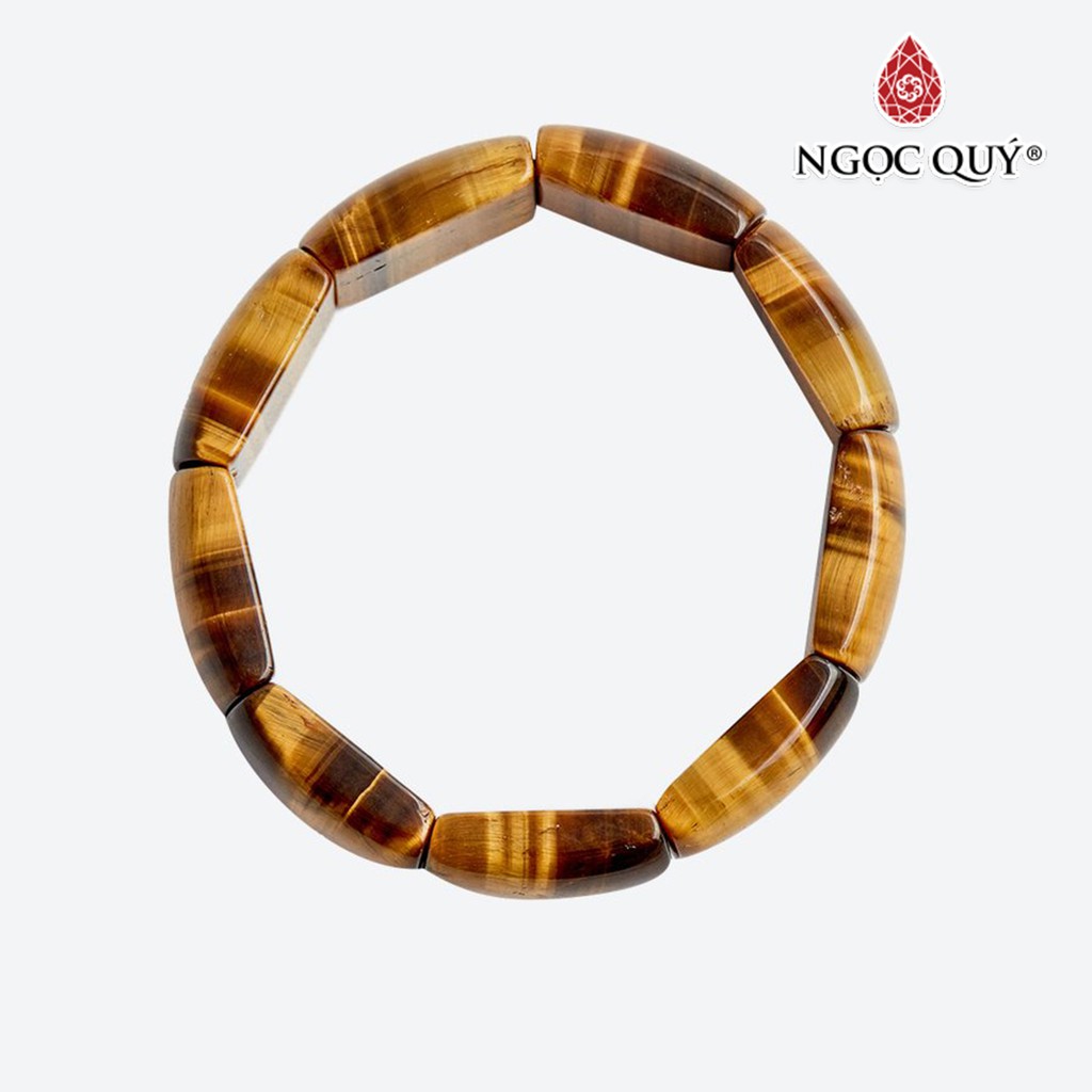 Vòng tay đá thạch anh mắt hổ bản tiger's eye quartz - Ngọc Quý