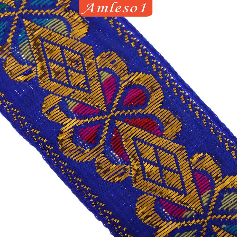 Cuộn Dây Ruy Băng Họa Tiết Thổ Cẩm Màu Xanh Lá Dùng Trang Trí Thủ Công