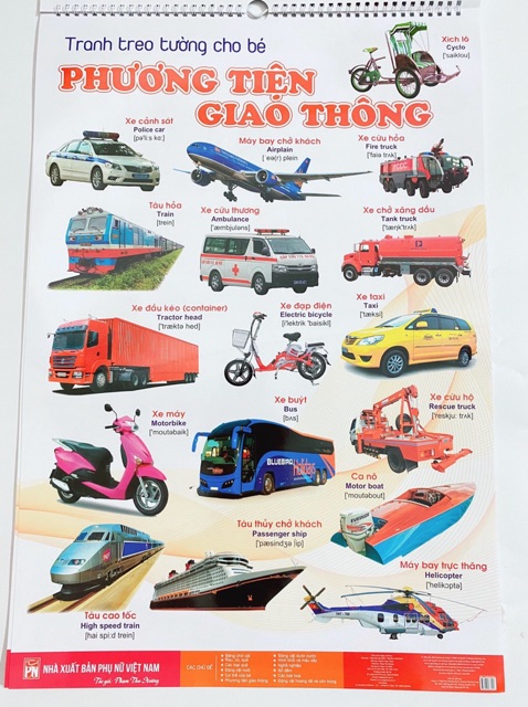 ( Xả Kho) Bộ Tranh Treo Tường 12 Chủ Đề Song Ngữ Việt- Anh  Bé Yêu Khám Phá Giúp Bé Phát Triển Trí Não