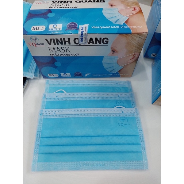 Khẩu trang 4l xanh VINH QUANG Mask