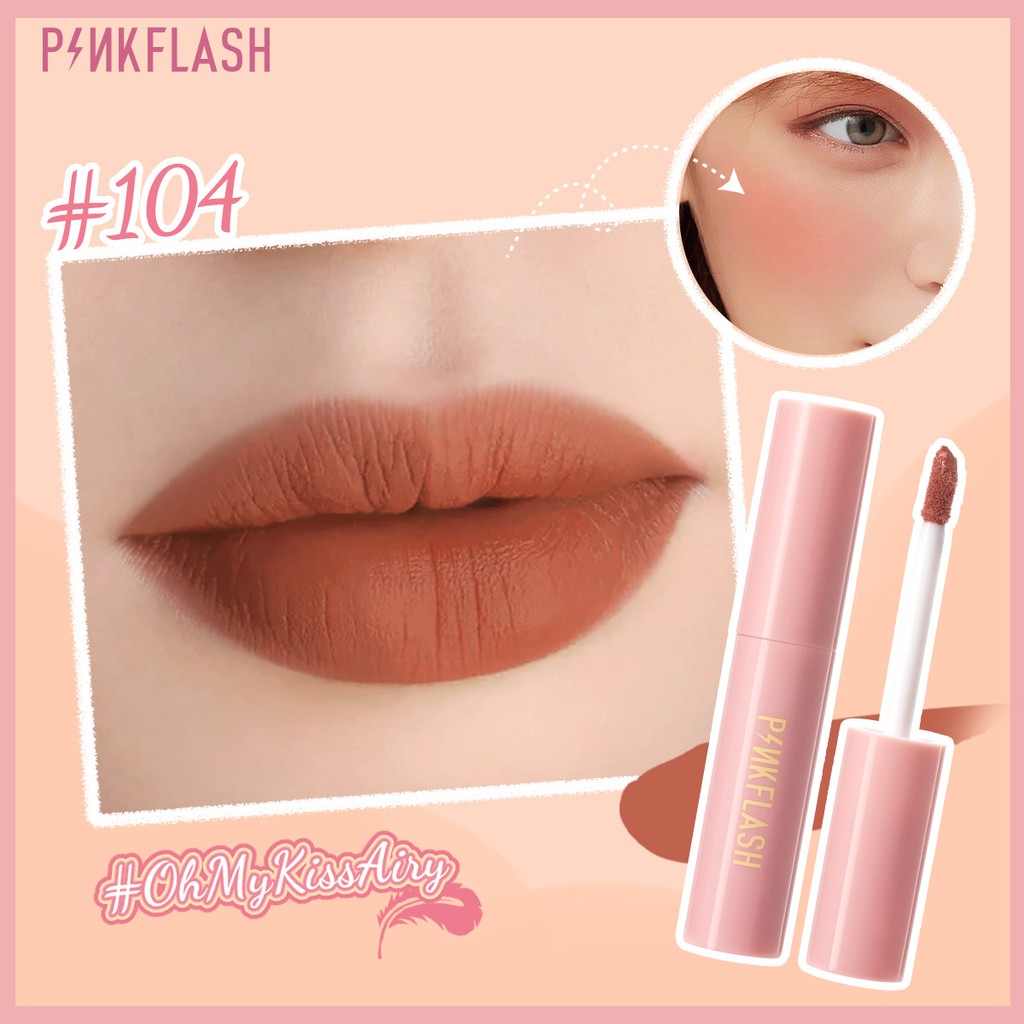 PINKFLASH Lipsticks Matte Waterproof Dual Use Lip Cheek 3 Pieces 60g
