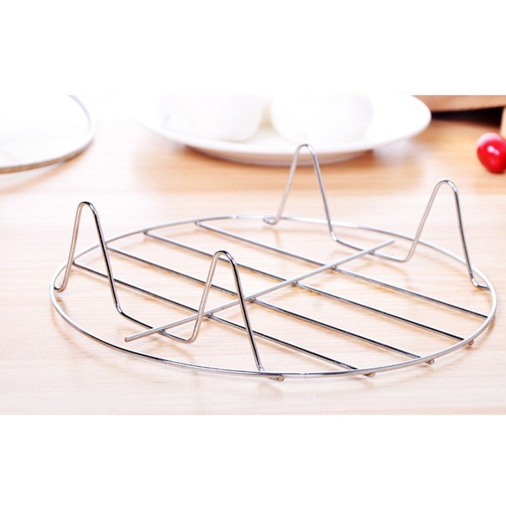 Khay / Xửng / Vỉ HẤP INOX KIỂU 2 Đa Năng 4 Chân Hấp Bánh, Bánh Bao, Đồ Ăn - Dụng Cụ Nhà Bếp vrg1331