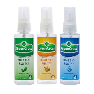 Rửa Tay Khô 🌈HÀNG CHÍNH HÃNG🌈 Nước rửa tay khô GREEN CROSS - chai xịt 70ml | Greencross