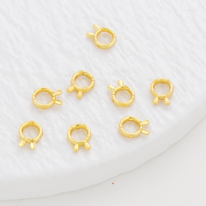 Bộ Hạt Xâu Chuỗi 9mm Mạ Vàng 18k Nhiều Màu Sắc Dùng Làm Trang Sức diy