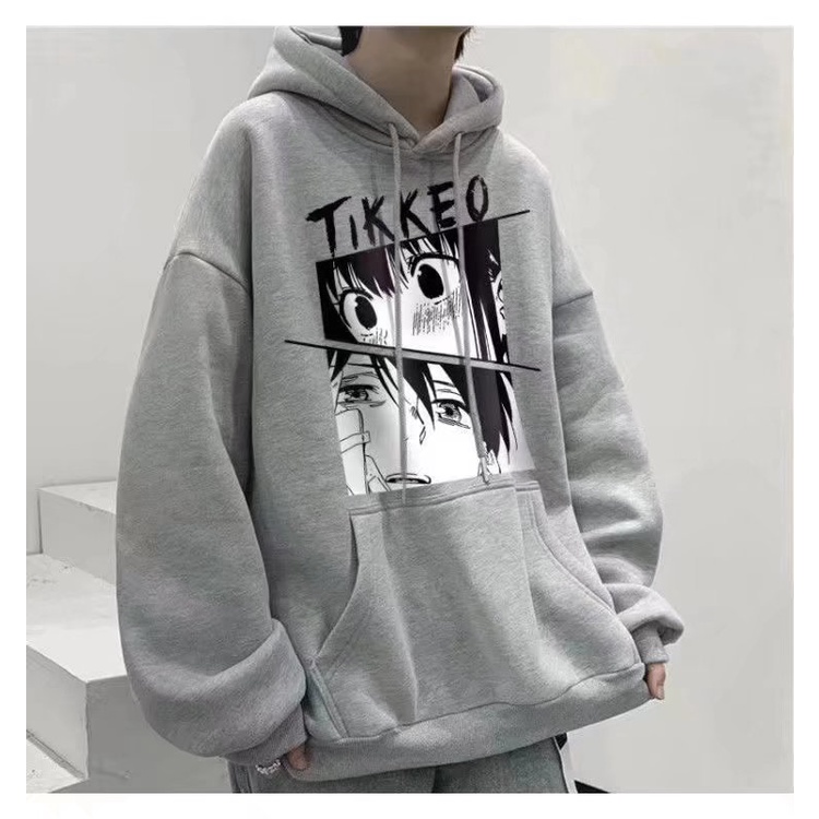 ÁO nỉ HOODIES nam nữ dáng rộng in hình anime TIKKEO phong cách đường phố Nhật Bản