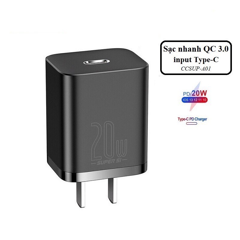 Củ sạc nhanh 20w chính hãng Baseus CCSUP