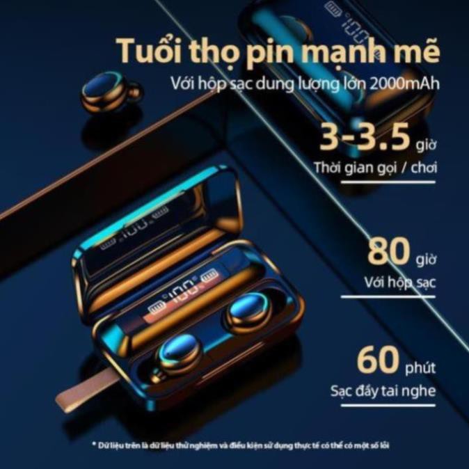 Tai nghe Bluetooth AMOI F9 - Kim Pin Sạc Dự Phòng 2000mah - Bản Quốc Tế 2020