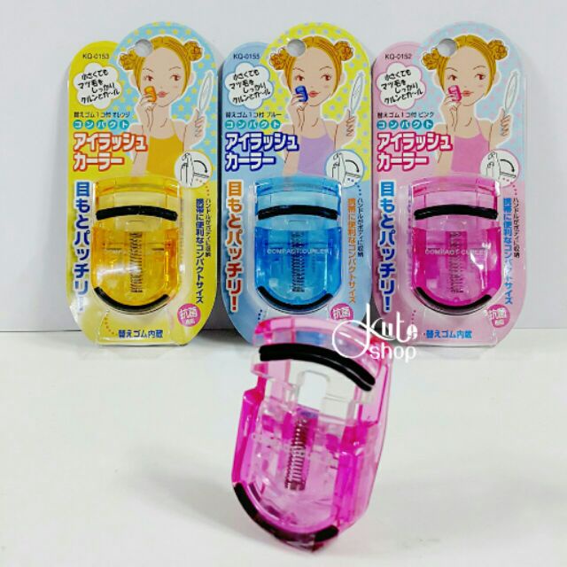 Bấm Mi Nhựa KAI Compact Eyelash Curler Giúp Mi Cong Tự Nhiên, Nhỏ Gọn Xinh Xắn