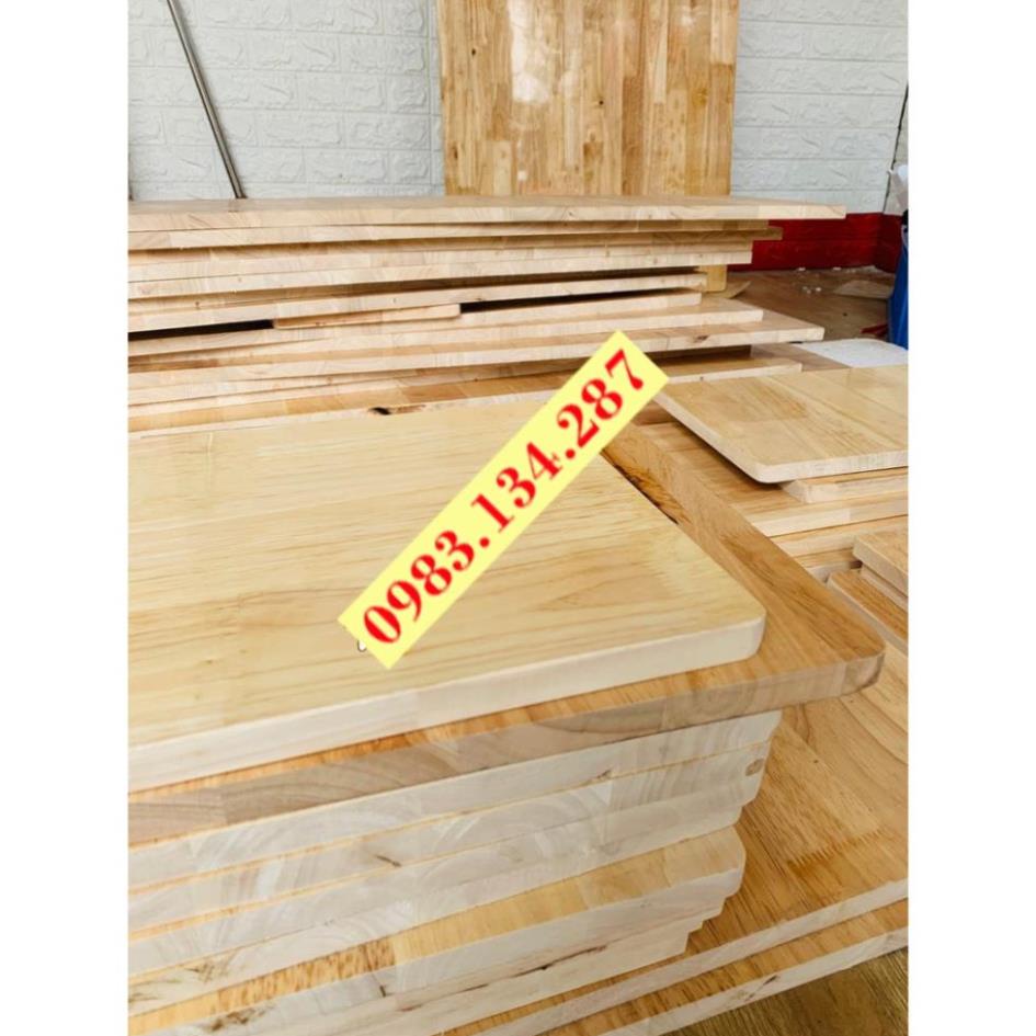 Mặt bàn dài 60cm rộng 15cm,20cm,25cm,30cm,...  gỗ thịt , mặt bàn gỗ cao su phun bóng 2 mặt hàng loại 1 đẹp
