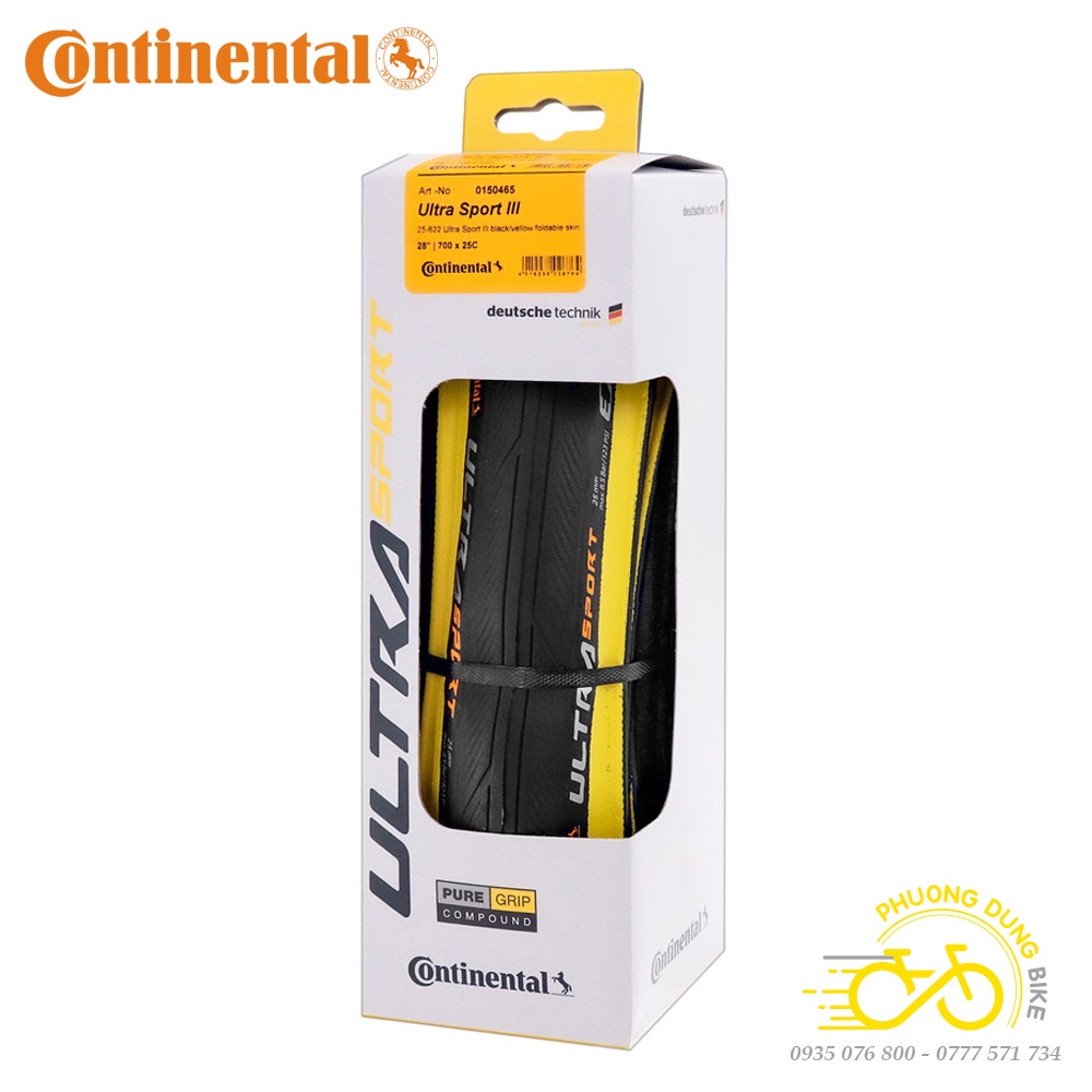 Vỏ lốp gấp xe đạp Continental Ultra Sport 3 700x23C/ 700x25C - 1 Chiếc