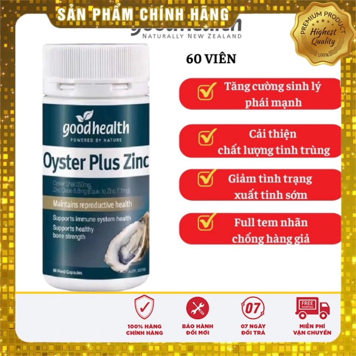 Tinh chất hàu New Zealand Good Health Oyster Plus tăng cường sinh lý nam giới