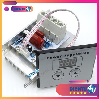 Bộ Dimming-Điều Tốc-Điều Khiển Nhiệt Độ AC 220V 10000W 10KW Điều Chỉnh Hiện Số