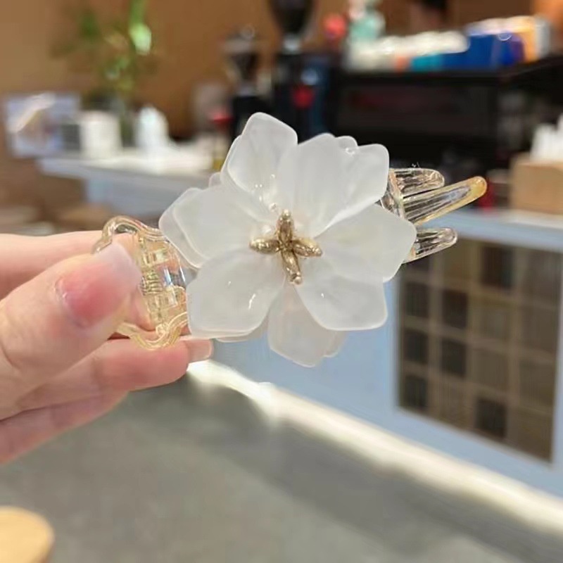 Phụ kiện thời trang kẹp tóc hoa phong cách hàn quốc Kẹp tóc acrylic nữ chất lượng cao