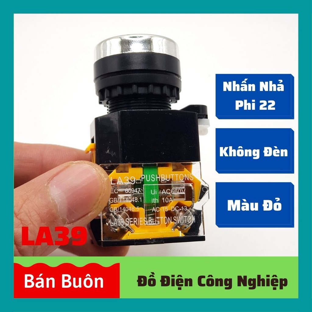 Nút nhấn nhả phi 22, nút nhấn đề phi 22 không đèn, nút nhấn phi 22
