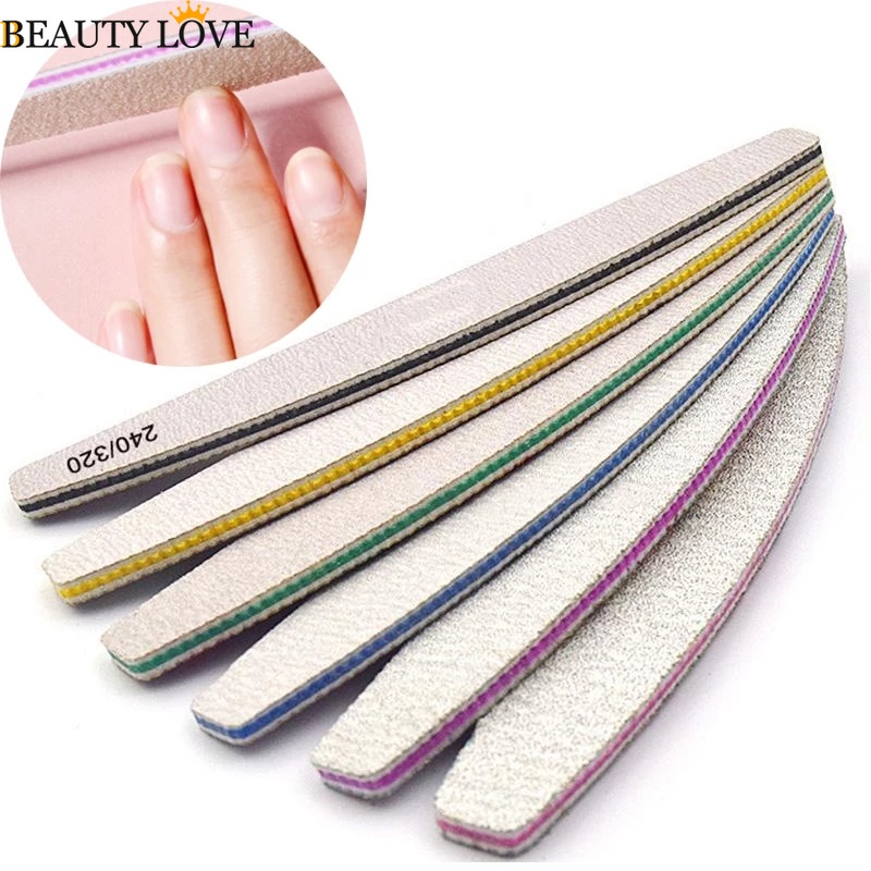 Bảng Đánh Bóng Móng Tay Hai Mặt 80 / 180 / 240 Grit Có Thể Giặt Được Đa Năng