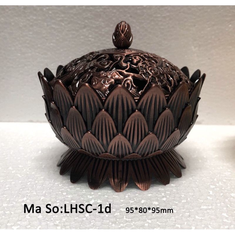 lư hương xông trầm Đồng tặng kèm 3 nụ trầm hương