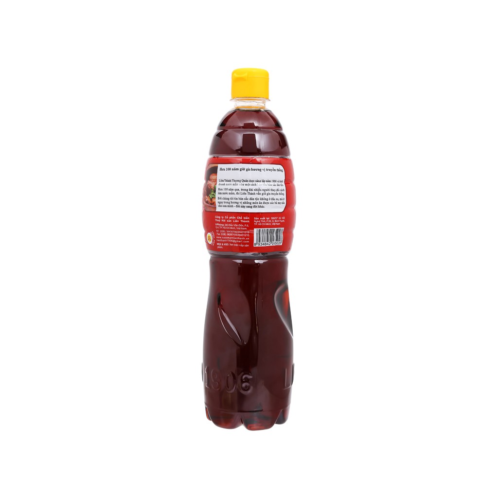 Nước mắm truyền thống Liên Thành nhãn đỏ chai 900ml