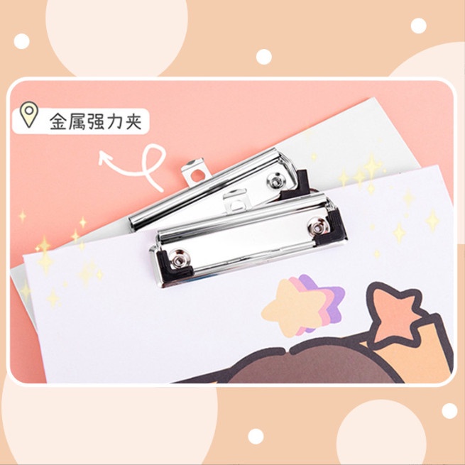Bìa kẹp tài liệu, bảng trình ký A4 hình cô gái siêu cute BAG U BKCOGAI21