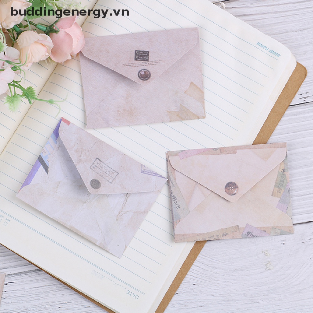 Bộ 12 Phong Bì Mini 12 Thiết Kế Phong Cách Vintage Châu Âu Dễ Thương