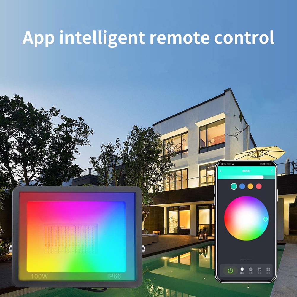 Tuya Đèn Pha Thông Minh Zigbee Đèn Tìm Kiếm Chống Nước Ngoài Trời Trang Trí Đường Phố Sân Vườn 220V 30W 50W 100W Rgbcw Có Thể Điều Chỉnh Độ Sáng Alexa Google Home.