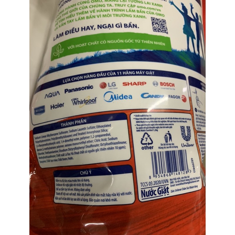 Nước giặt omo túi 3.9kg cửa trên