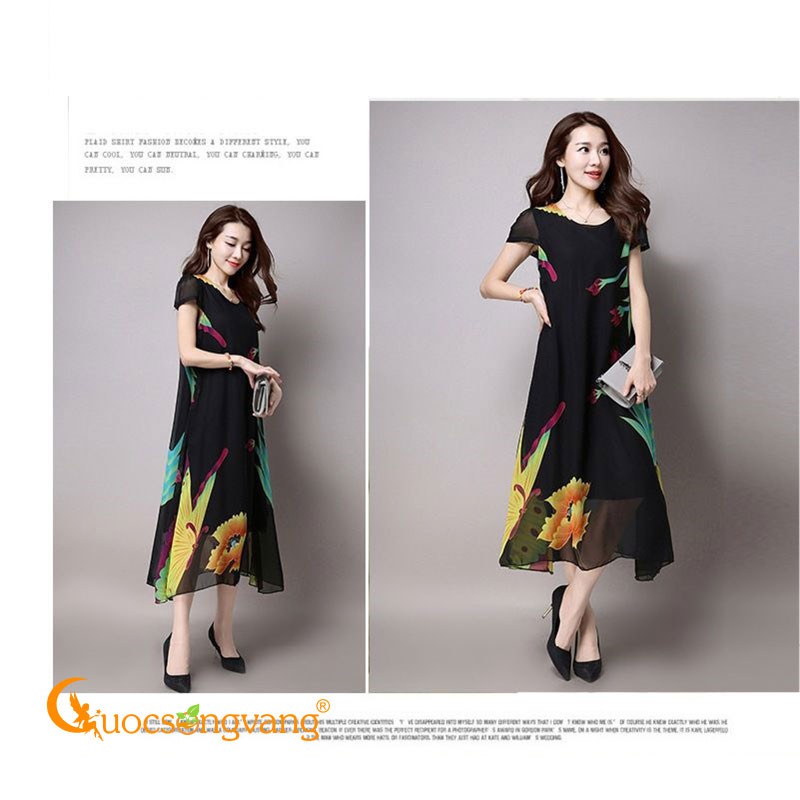 Váy đầm suông xòe big size GLV051 Cuocsongvang