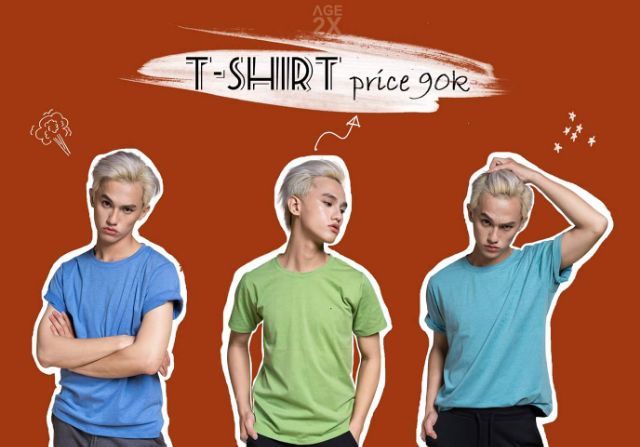 Áo Thun Nam Nữ #AGE2X Màu 1-12 | BigBuy360 - bigbuy360.vn