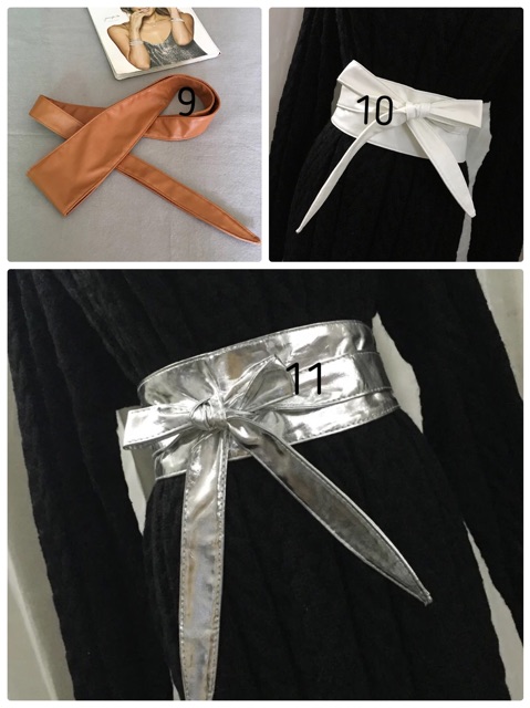 Đai da thắt váy bản to nhiều màu giống cchat clothes