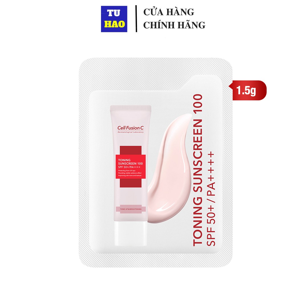 [QUÀ TẶNG][HB GIFT] Kem Chống Nắng Nâng Tông Da Cell Fusion C Toning Sunscreen 100 SPF50+/PA++++ 1.5g