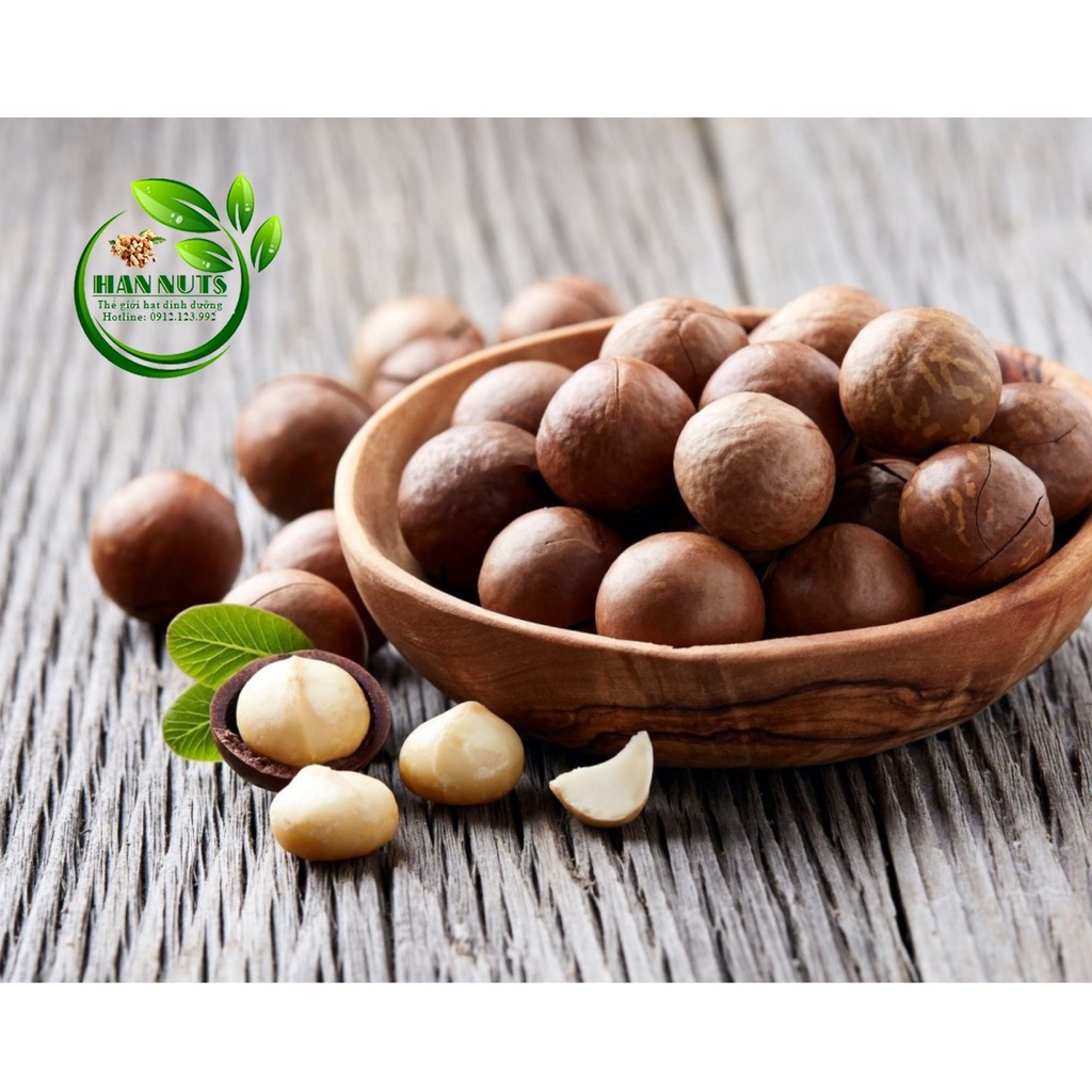 Macca sấy tách vỏ hàng loại 1 nhân trắng không hôi dầu hũ 500gr kèm dụng cụ tách
