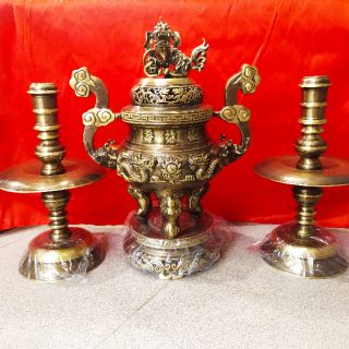Bộ đỉnh thờ ngũ sự bằng đồng