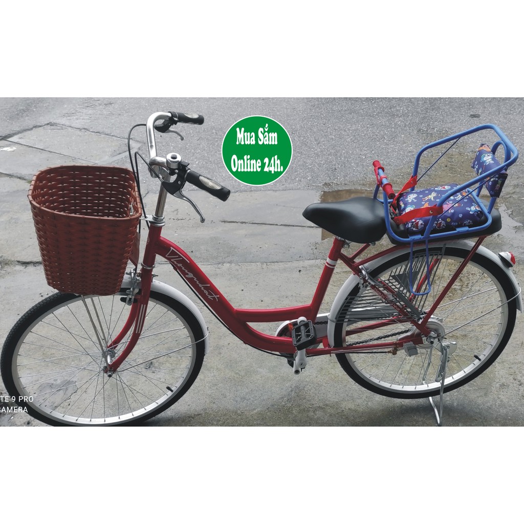ghế sau xe đạp phổ thông , xe đạp điện - thép dày sơn tĩnh điện có đai thắt an toàn cho bé  _ Mua Sắm Online 24h.