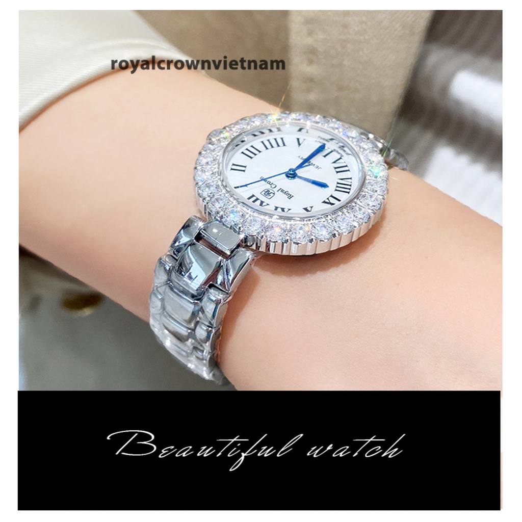 Đồng Hồ Nữ Chính Hãng Royal Crown 6305 Dây Thép
