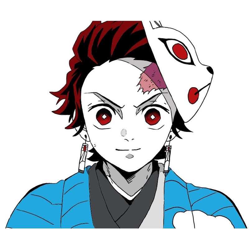 30-60 hình dán/Sticker Tanjiro Kamado Kimetsu no yaiba