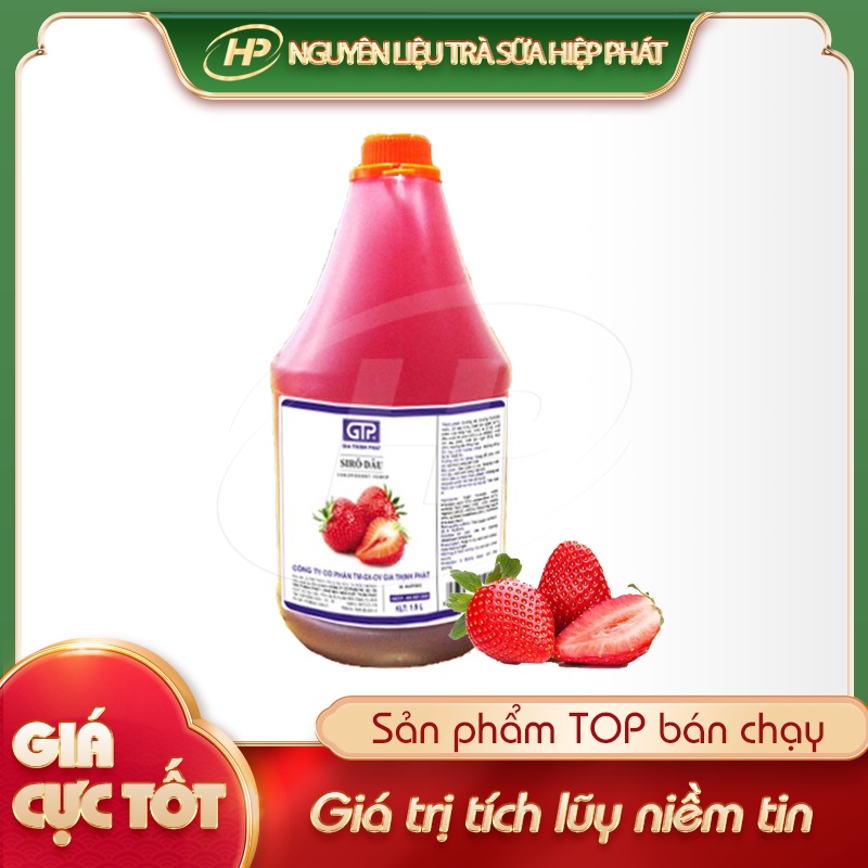 Syrup Dâu GTP - 1,9 Lít [DUNG TÍCH LỚN] - 19385028 - Nguyên liệu pha chế trà sữa HIỆP PHÁT