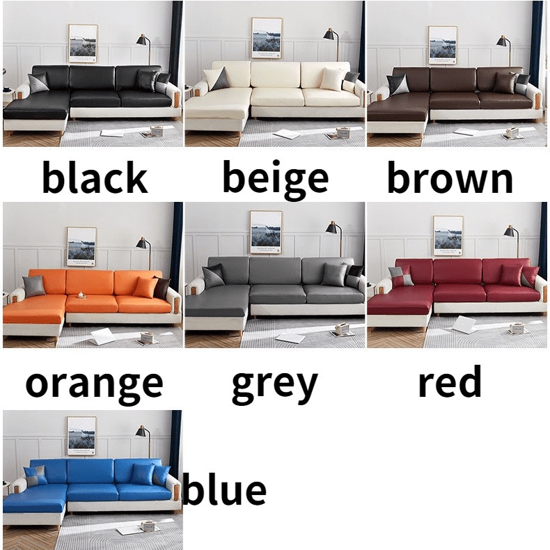 Vỏ bọc ghế sofa hình chữ L bằng da PU chống thấm nước 1/2/3/4 chỗ ngồi