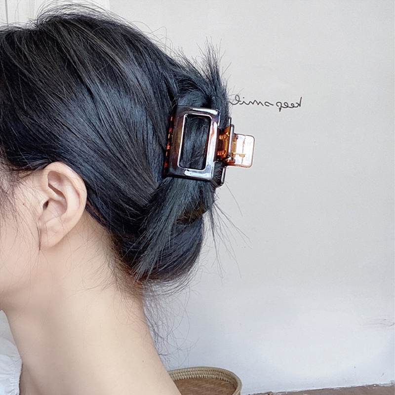 Kẹp Tóc Càng Cua Dáng Vuông Cỡ Nhỏ Thiết Kế Tinh Tế Thời Trang Cho Nữ