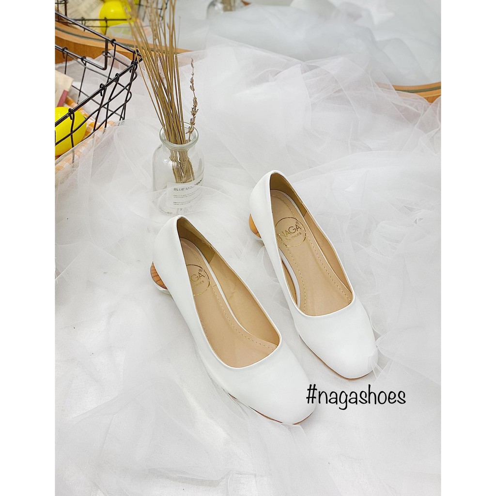 GIÀY CAO GÓT NAGASHOES MŨI VUÔNG GÓT TRÒN 5P NAC134