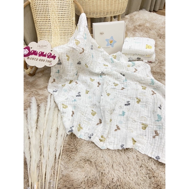 Khăn tắm Muslin 6 lớp xuất Nhật