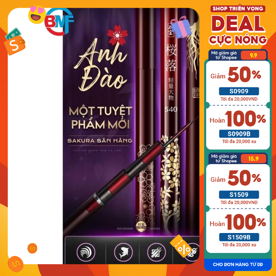 ( Sale off 20% ) Cần Sakura Đỏ 6H- SIÊU THỊ CẦN CÂU BMF Tuyệt phẩm săn hàng nhà Song Bảo