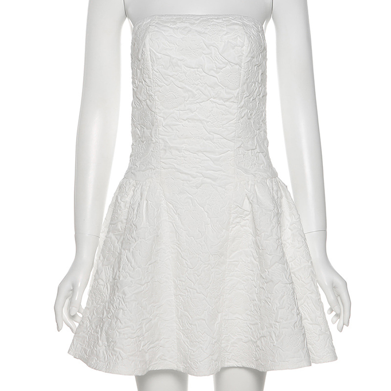 DUNEA Đầm ống lưng cao có khóa kéo thời trang quyến rũ cho nữ