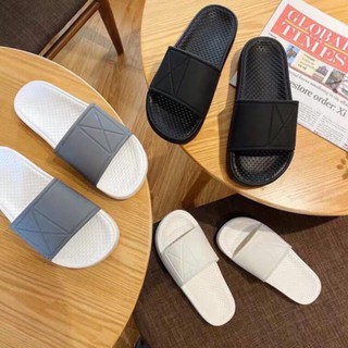 Dép quai ngang nam nữ 🧡TRẮNG,ĐEN,XÁM🧡Dép cao su đúc ba màu cơ bản, chống trơn siêu bền đẹp