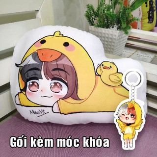 Gối ôm Mister Vịt + móc khóa Mister Vịt