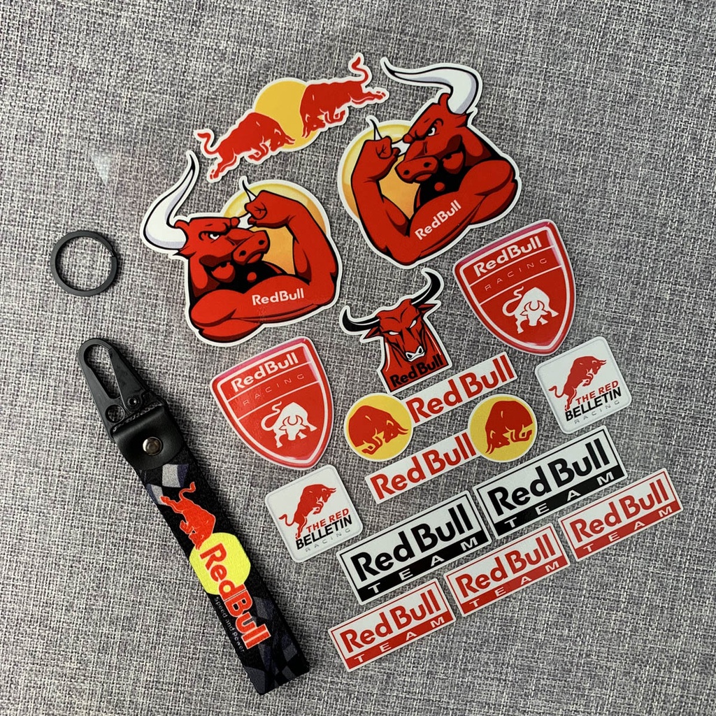 Redbull Đề Can Vinyl Da Dán Xe Hơi / Mũ Bảo Hiểm Xe Máy F1 Phản Quang MotoGP Red Bull Chống Thấm Nước